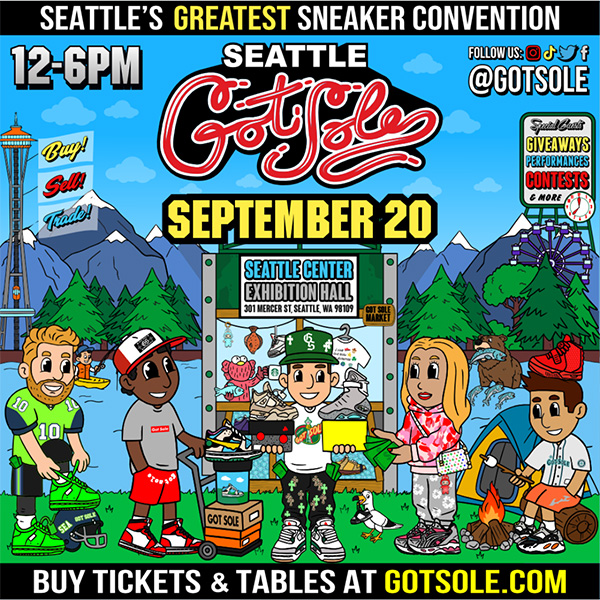 Seattle Got Sole. September 20, Seattle Center Exhibition Hall.